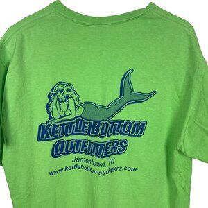 Vintage Kettlebottom Outfitters Mermaid T Shirt Mens Large Jamestown RI Green